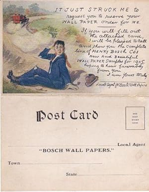 Immagine del venditore per Bosch Wall Papers Illustrated Advertising Postcard venduto da biblioboy