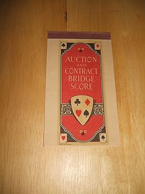 A Vintage Advertising Premium a Auction and Contract Bridge Score with a 1928, 1929 Calendar , wi...