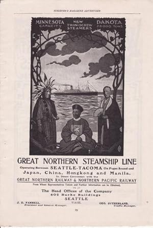 Seller image for 1904 Great Northern Steamship & Winter Cruises Ads for sale by biblioboy