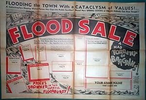 Seller image for Rare Vinteag 1936 Advertiser's Layout Sheet for a "Flood Sale" for sale by biblioboy