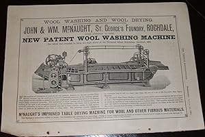 John & William McNaught Wool Washing Machine 1886 Illustrated Advertisement