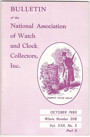 Seller image for Bulletin for the National Association of Watch and Clock Collectors October 1980 for sale by biblioboy