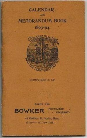 Seller image for Original 1894 Bowker Company Illustrated Calendar & Memorandum Booklet for sale by biblioboy