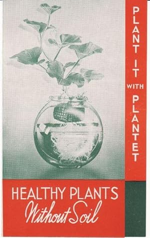 Bild des Verkufers fr 1940 Advertising Brochure for Healthy Plants Without Soil Plant it with Plantet zum Verkauf von biblioboy