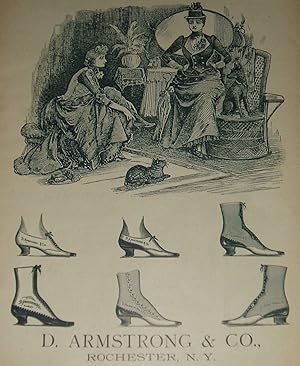 D. Armstrong Shoe Company Original 1890 Full Page Illustrated Advertisement