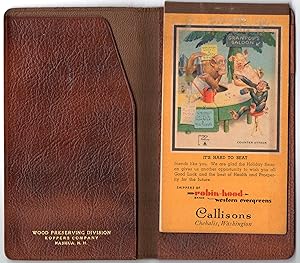 Imagen del vendedor de 1944 Callisons, WA Calendar & Memo Booklet in Folder. a Company Gift Premium a la venta por biblioboy