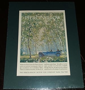 1920 Full Page Color Automotive Ad for Pierce-Arrow , Matted Ready to Frame