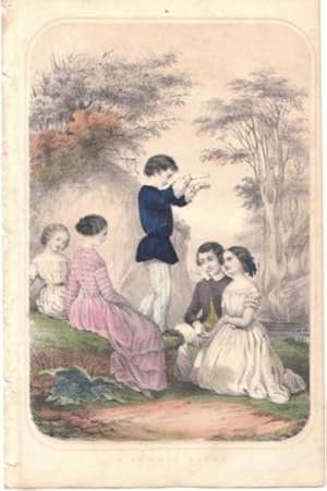 Seller image for A Beautiful Handcolored Steel Engraved Plate "A Summer Scene" for sale by biblioboy