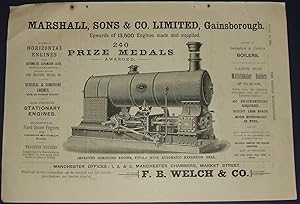 1886 Illustrated Advertisement for Marshall, Sons & Co. Gainsborough England