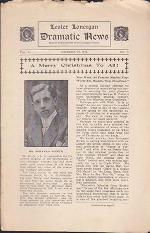 Lester Lonergan Dramatic News Vol. 1 No. 7 December 18, 1911