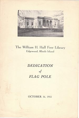 Seller image for William H. Hall Free Library Dedication of Flag Pole Program for sale by biblioboy