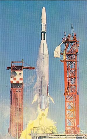 An Original 1960's Postcard of the Launch of the Ranger III At Cape Canaveral