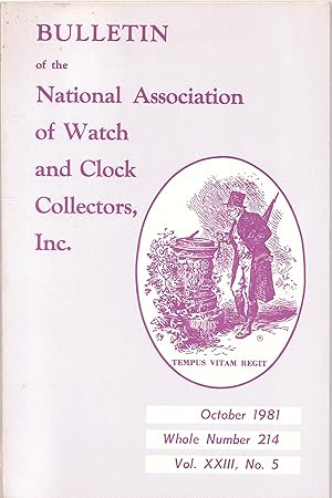 Seller image for Bulletin for the National Association of Watch and Clock Collectors October 1981 for sale by biblioboy