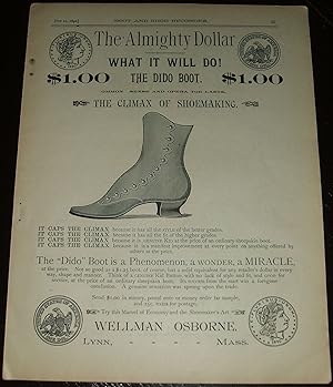 Wellman Osborne Shoes Original 1890 Full Page Illustrated Advertisement