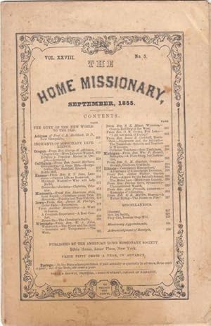 Seller image for The Home Missionary Vol. XXVIII No. 5 for sale by biblioboy