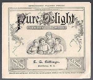 1883 Illustrated Advertising Pamphlet for Pure Delight Sunday School Book