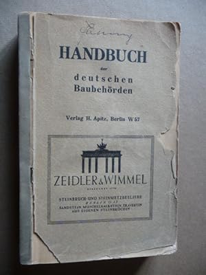 - Handbuch der deutschen Baubehörden. Geordnet nach Reich, Länder, Städte in alphabetischer Reihe...