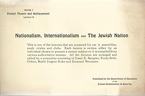 Bild des Verkufers fr NATIONALISM, INTERNATIONALISM AND THE JEWISH NATION zum Verkauf von Dan Wyman Books, LLC