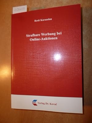 Bild des Verkufers fr Strafbare Werbung bei Online-Auktionen zum Verkauf von Gebrauchtbcherlogistik  H.J. Lauterbach