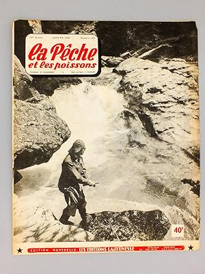 La pêche et les poissons ( année 1955, 16e année, lot de 10 numéros, du n° 107 de janvier au n° 1...