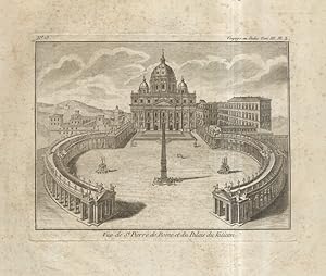 VUE de S.t Pierre de Rome et du Palais du Vatican.