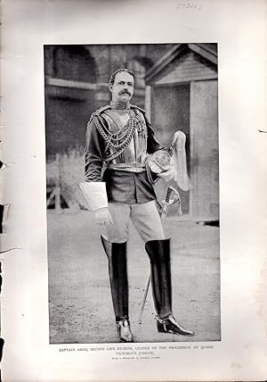 Seller image for PRINT: "Captain Ames, Second Life Guards, Leader of the Procession at Queen Victoria's Jubilee!". Photoengraving from from The Puritan: A Journal for Gentlewomen , Volume II, No. 6; March, 1898; Page 253 for sale by Dorley House Books, Inc.