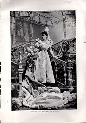 Seller image for PRINT: "Georgiana, Lady Belhaven and Stenton". Photoengraving from from The Puritan: A Journal for Gentlewomen , Volume II, No. 6; March, 1898; Page 255 for sale by Dorley House Books, Inc.