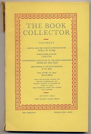 Seller image for The Book Collector: Volume 4, No. 3, Autumn 1955 for sale by Between the Covers-Rare Books, Inc. ABAA