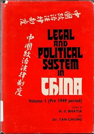 Bild des Verkufers fr Legal and Political System in China: Vol. I (Pre 1949 Period) zum Verkauf von Clausen Books, RMABA