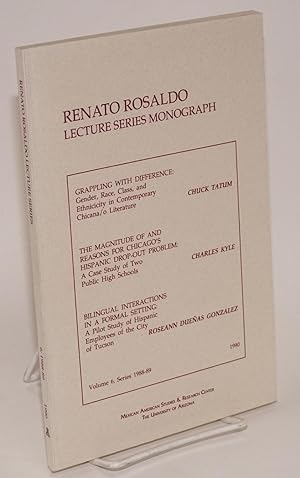Immagine del venditore per Renato Rosaldo lecture series monograph; vol. 6, series 1988-89 venduto da Bolerium Books Inc.
