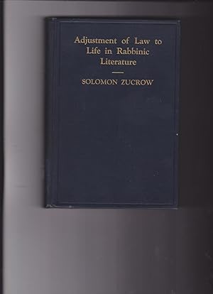 Seller image for Adjustment of Law to life in Rabbinic Literature for sale by Meir Turner