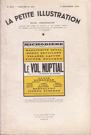 Vol nuptial (Le), in "La Petite Illustration", numéro 336 du 11 novembre 1933