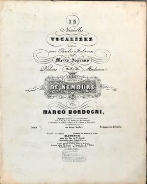 Immagine del venditore per 12 nouvelles vocalises dont six avec paroles Italienes pour mezzo soprano. En deux suites. Suite 2 venduto da Paul van Kuik Antiquarian Music