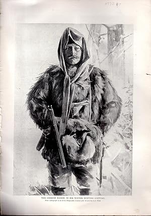 Seller image for ENGRAVING: "The German Kaiser in His Winter Huting Costume". Photoengraving from from The Puritan: A Journal for Gentlewomen , Volume II, No. 6; March, 1898; Page 273 for sale by Dorley House Books, Inc.