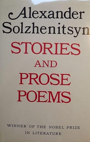 STORIES AND PROSE POEMS