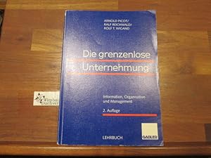 Bild des Verkufers fr Die grenzenlose Unternehmung : Information, Organisation und Management ; Lehrbuch zur Unternehmensfhrung im Informationszeitalter. Ralf Reichwald/Rolf T. Wigand / Lehrbuch zum Verkauf von Antiquariat im Kaiserviertel | Wimbauer Buchversand