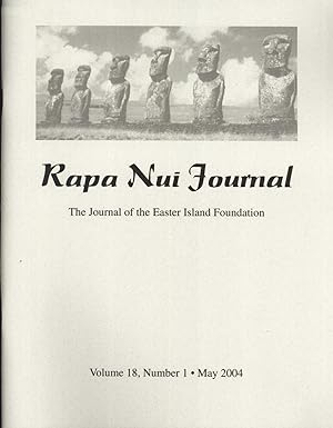 Imagen del vendedor de Rapa Nui Journal: The Journal of the Easter Island Foundation, Volume 18, Number 1 a la venta por Masalai Press