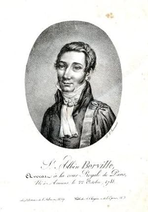 Portrait d'Albin Berville, Avocat à la cour Royale de Paris, Amiens 1788 - Fontenay-aux-Roses 1768,