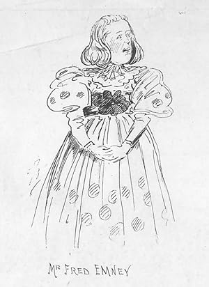 Emney, Fred - as an Ugly Sister in the Panto 'cinderella' at the Lyceum - Fine Sketch -an Origina...