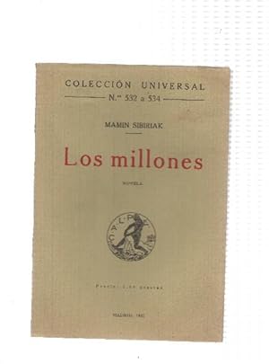 Imagen del vendedor de Coleccion Universal numero 532/534: Los millones a la venta por El Boletin