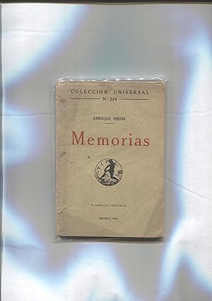 Imagen del vendedor de Coleccion Universal numero 214: Memorias de Enrique Heine a la venta por El Boletin