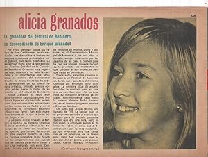 Seller image for Claro de Luna numero 358: reportaje sobre Alicia Granados (numerado 1 en trasera) for sale by El Boletin