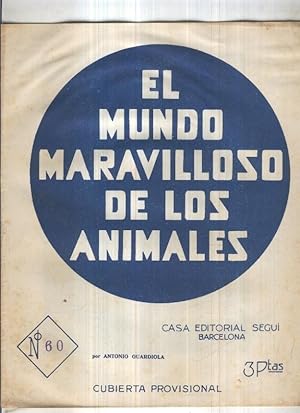 Imagen del vendedor de El mundo maravilloso de los animales numero 60. Indice general de la obra a la venta por El Boletin