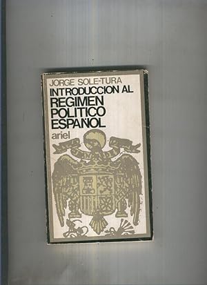 Image du vendeur pour Introduccion al regimen politico espaol mis en vente par El Boletin