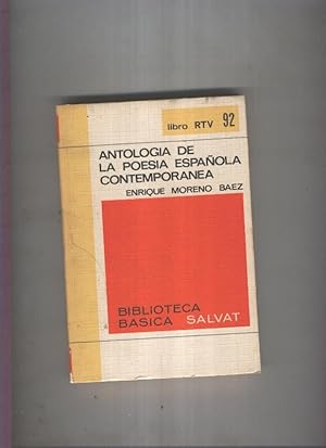 Bild des Verkufers fr Biblioteca Basica Salvat libro RTV numero 092:Antologia de la poesia espaola contemporanea(numerado 1en interior cubierta) zum Verkauf von El Boletin