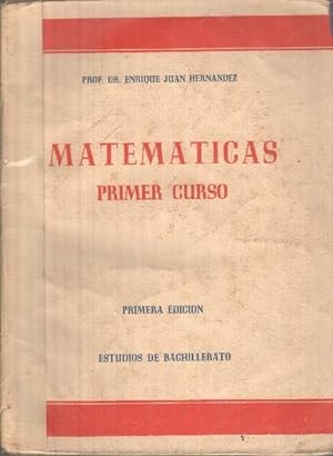 Imagen del vendedor de Matematicas primer curso bachillerato a la venta por El Boletin