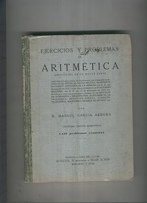 Imagen del vendedor de Ejercicios y problemas de Aritmetica a la venta por El Boletin