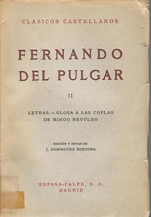 Imagen del vendedor de Letras-glosa a las coplas de Mingo Revulgo Tomo II a la venta por El Boletin