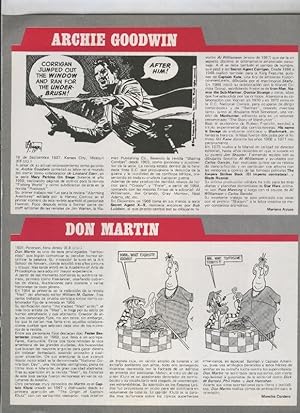 Bild des Verkufers fr Historia de los Comics: Ficha de Archie Goodwin y Don Martin zum Verkauf von El Boletin