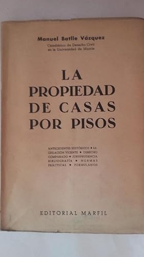 Imagen del vendedor de La propiedad de casas por pisos a la venta por Librera Ofisierra